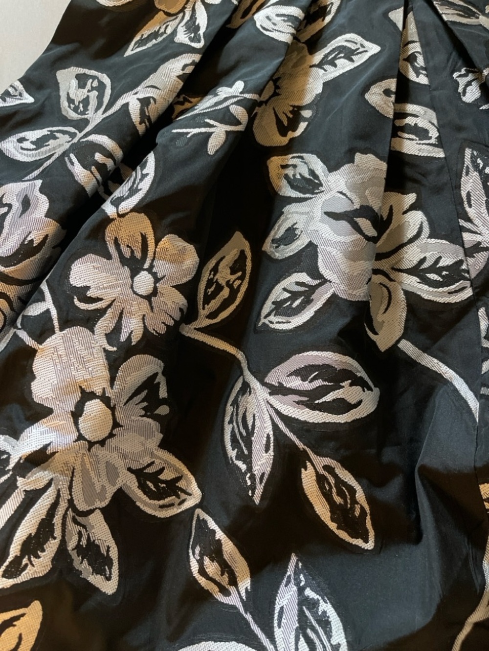 Lauren Ralph Lauren Black Floral Jacquard Fit Flare Dress Sz 2 Sleeveless Party - Picture 6 of 11